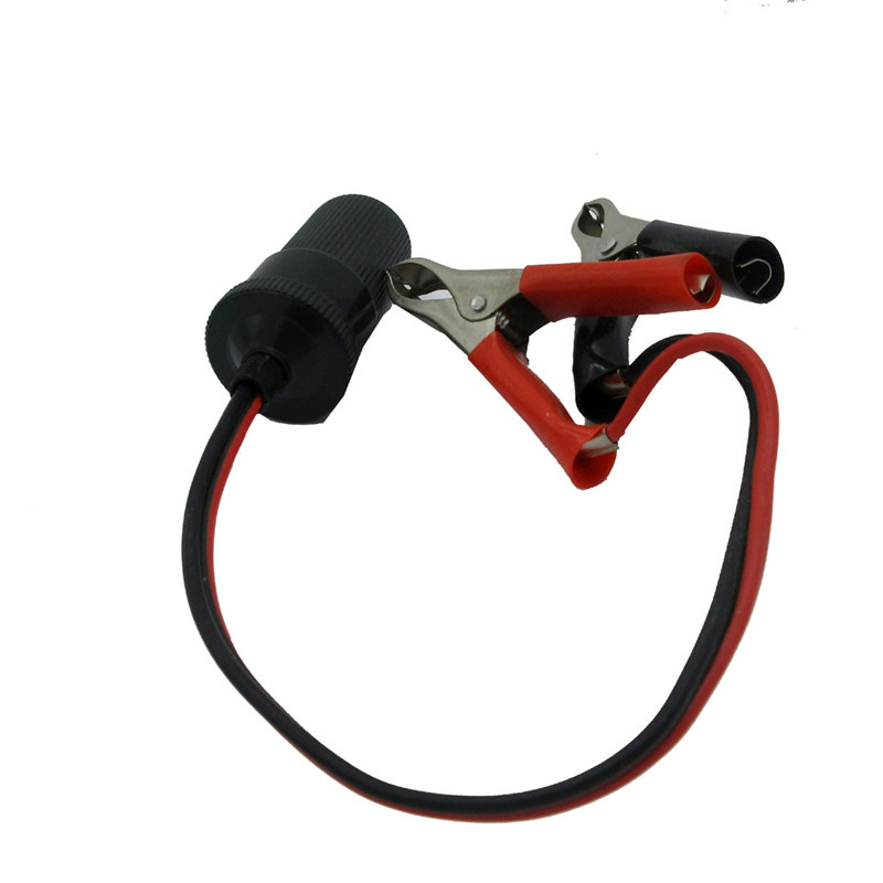 Car Cigarette Lighter to Car Battery Alligator Clip Charger Cable Car Charger Adapter