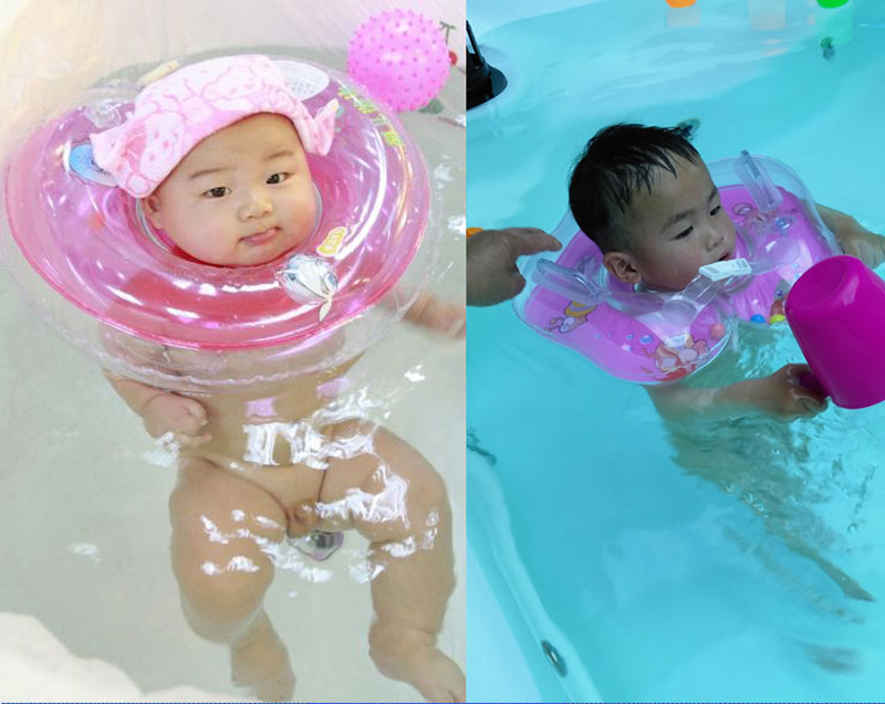 Swim Ring Baby Baby Collar Inflatable Soft Collar Can Take Back Dual Airbags