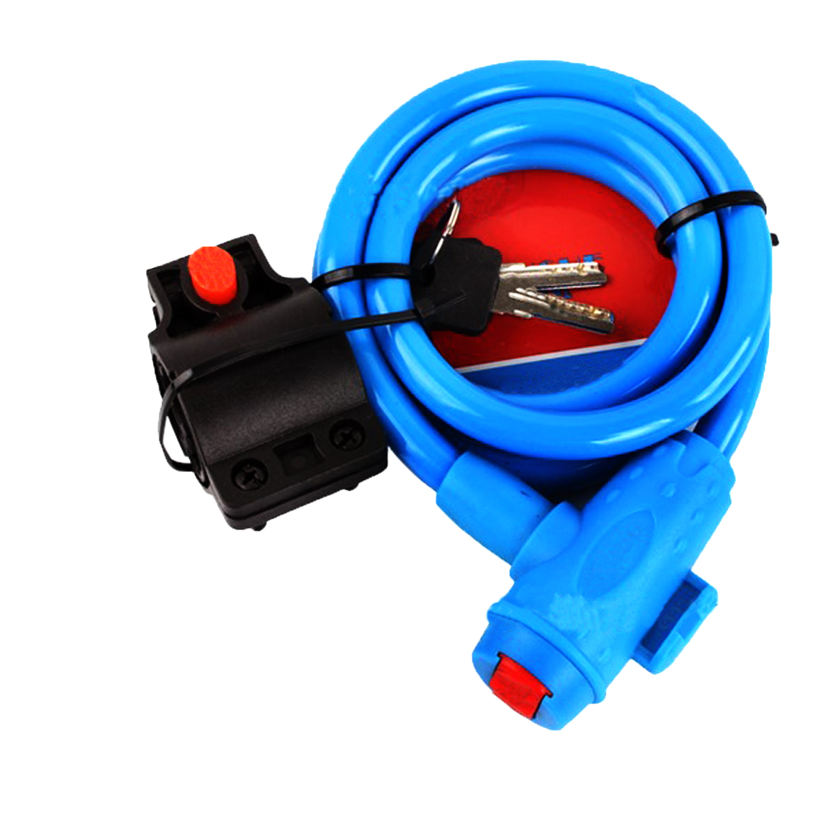 Bicycle Mountain Bike Lock Anti-theft Ring Wire Rope Lock Security Lock Steel Spiral  Bicycle Lock