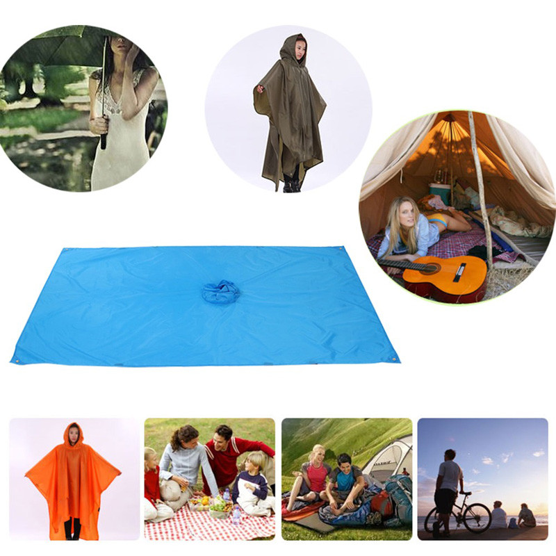 Outdoor Climbing Cycling Rain Cover Triple Backpack Climbing Raincoat Poncho Waterproof Camping Tent