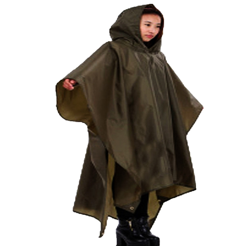 Outdoor Climbing Cycling Rain Cover Triple Backpack Climbing Raincoat Poncho Waterproof Camping Tent