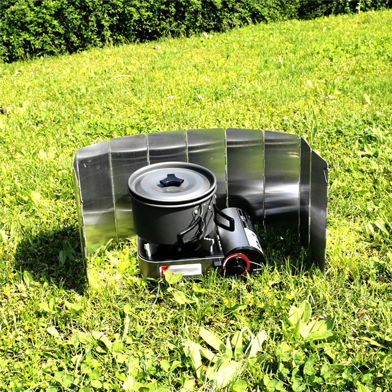 Gas Stove windproof Foldable Stove Folding screen Alloy Windshield For Camping Outdoor Picnic