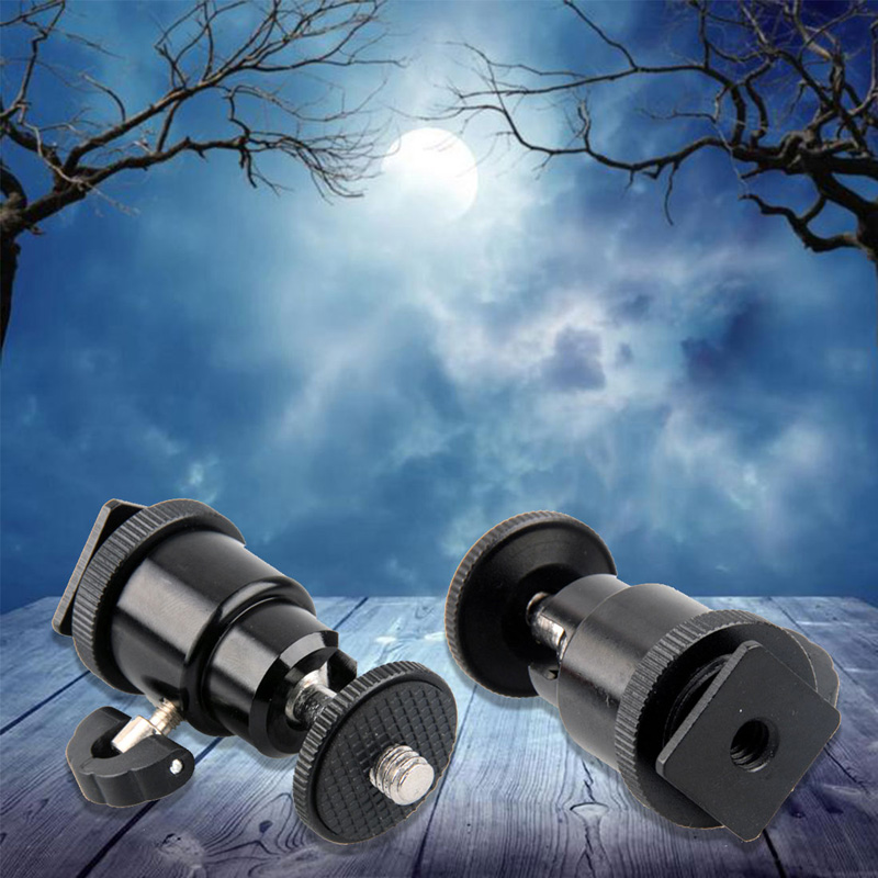 For Camera Tripod LED Light Flash Bracket Holder Mount Hot Shoe Adapter Cradle Ball Head with Lock