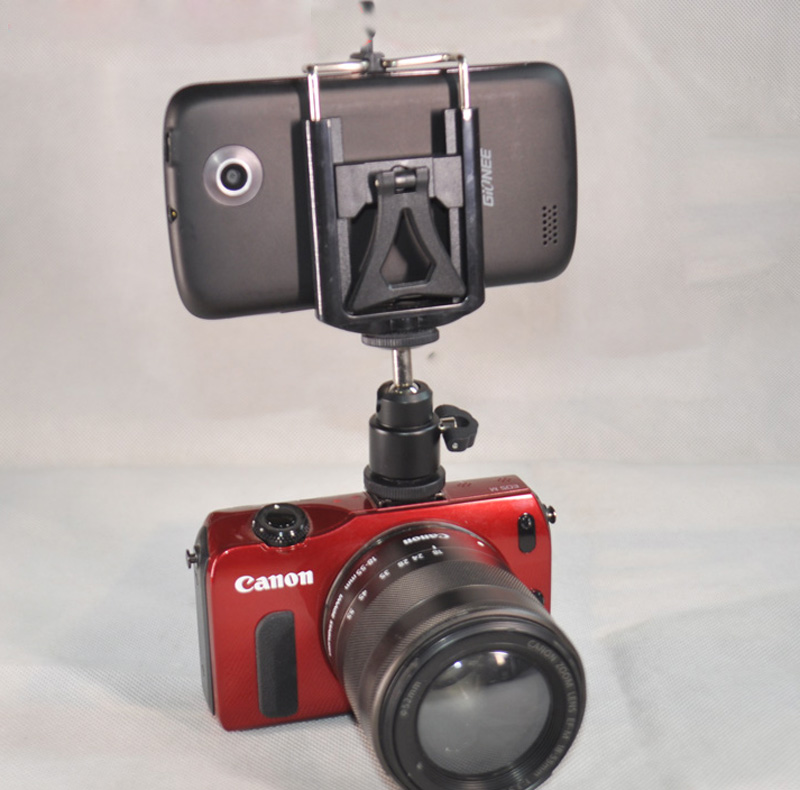 For Camera Tripod LED Light Flash Bracket Holder Mount Hot Shoe Adapter Cradle Ball Head with Lock