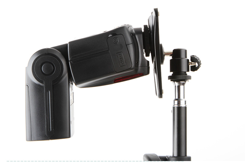 For Camera Tripod LED Light Flash Bracket Holder Mount Hot Shoe Adapter Cradle Ball Head with Lock