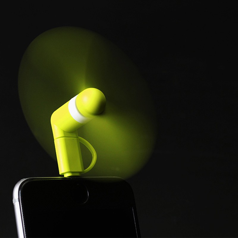 Mini 2 in 1 Portable Travel Mini USB + Micro USB Pocket Fan Fans