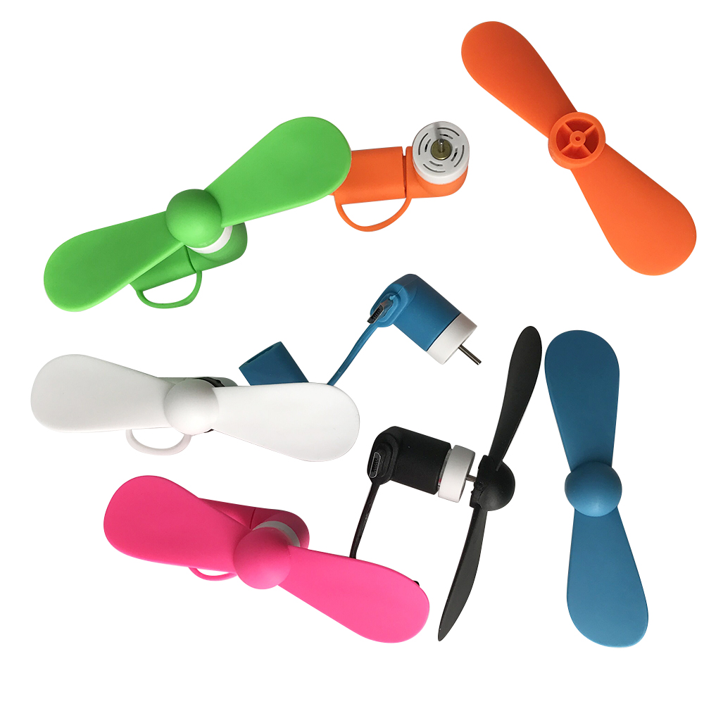 Mini 2 in 1 Portable Travel Mini USB + Micro USB Pocket Fan Fans
