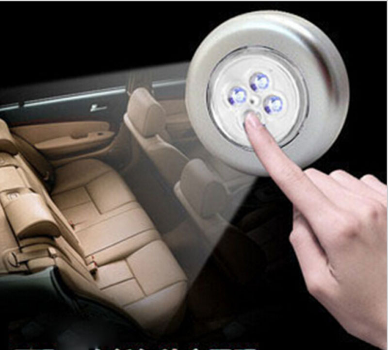 Car Trunk Lamp 4 Led Touch Trunk Light Reading Lamp Door Lamp Small Night Light Ceiling Light