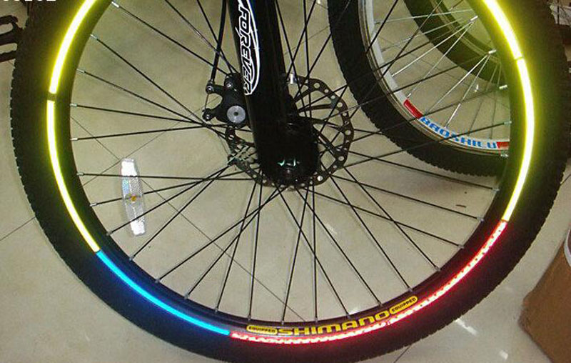 Reflective Stickers Motorcycle Bicycle Reflector Mountain Bike Cycling Security Wheel Sticker