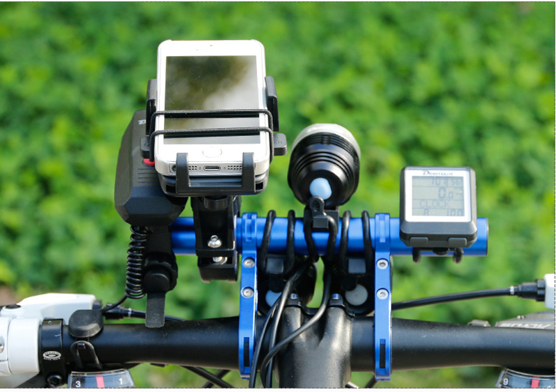 Bicycle Handlebar Extention Extender Bike Bicycle Mount Headlight Flashlight Lamp Phone GPS Holder
