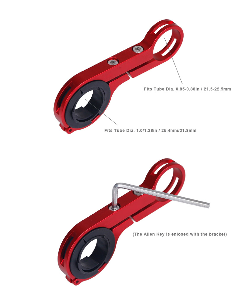 Bicycle Handlebar Extention Extender Bike Bicycle Mount Headlight Flashlight Lamp Phone GPS Holder
