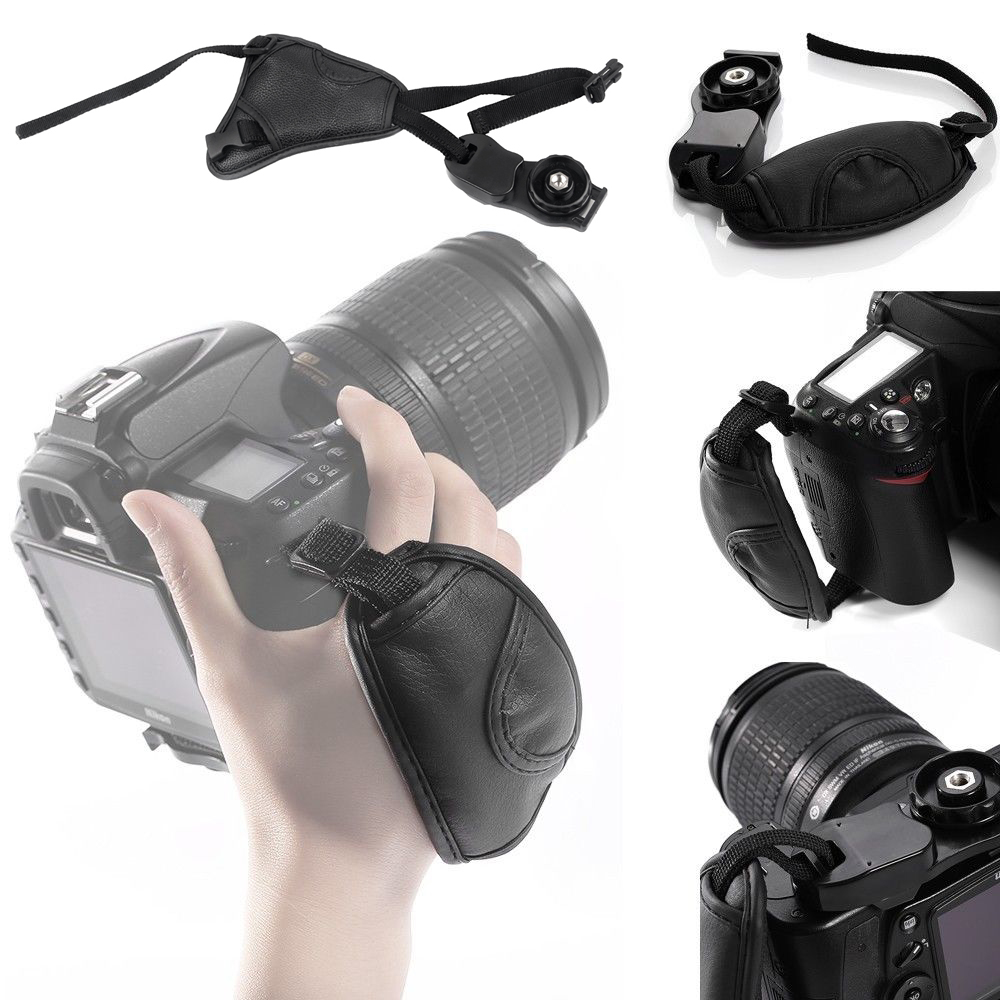 SLR Camera  Anti-skid Triangle Wrist Camera Wrist Band PU Leather Camera Hand Grip Wrist Strap