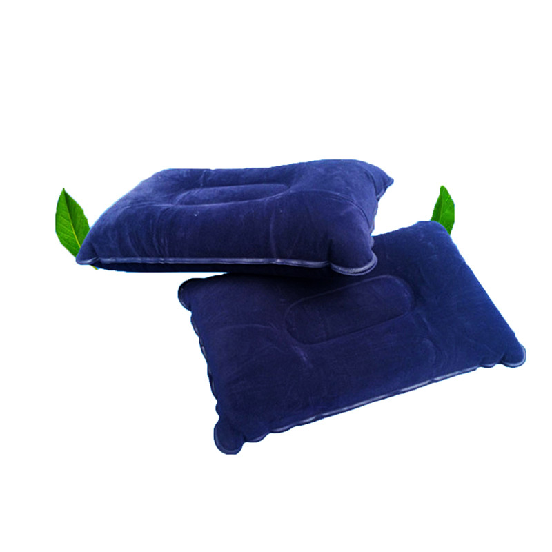Outdoor Camping Pillow Air Inflatable Pillows Ultralight Folding Pillow Flocking Cushion