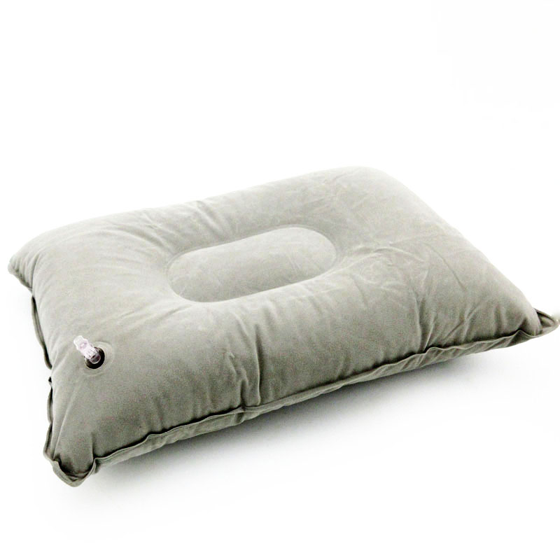 Outdoor Camping Pillow Air Inflatable Pillows Ultralight Folding Pillow Flocking Cushion