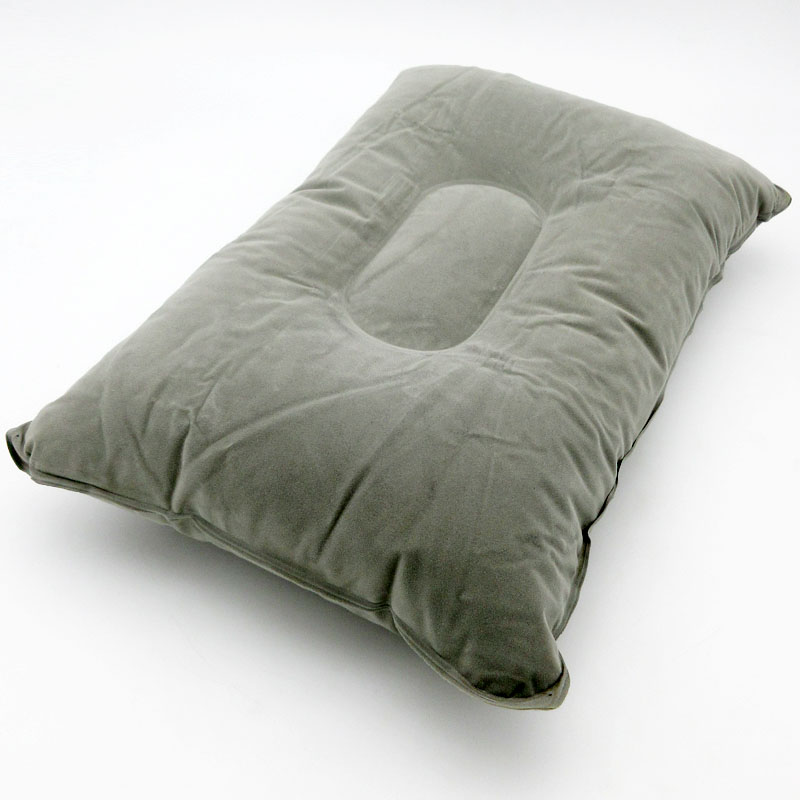Outdoor Camping Pillow Air Inflatable Pillows Ultralight Folding Pillow Flocking Cushion