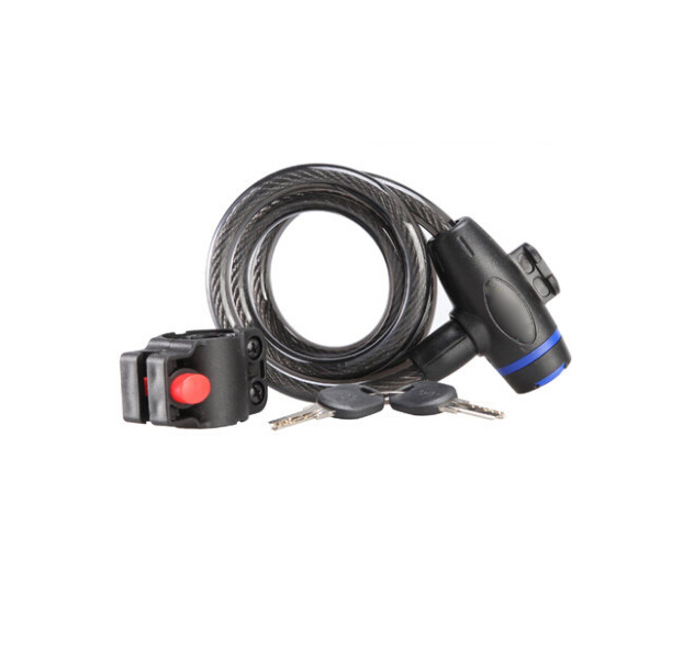 Bicycle Mountain Bike Lock Anti-theft Ring Wire Rope Lock Security Lock Steel Spiral  Bicycle Lock