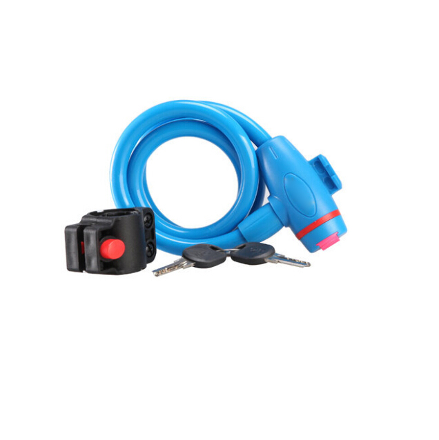 Bicycle Mountain Bike Lock Anti-theft Ring Wire Rope Lock Security Lock Steel Spiral  Bicycle Lock