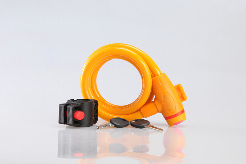 Bicycle Mountain Bike Lock Anti-theft Ring Wire Rope Lock Security Lock Steel Spiral  Bicycle Lock