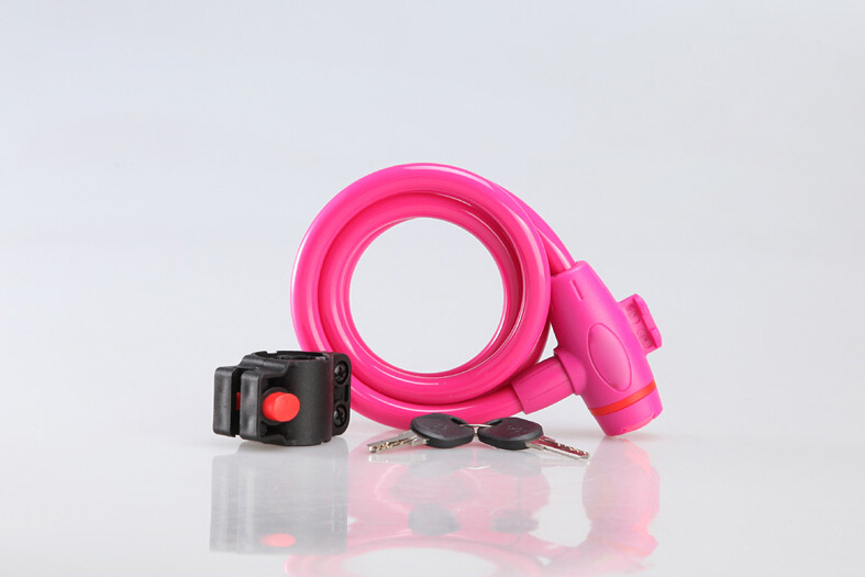 Bicycle Mountain Bike Lock Anti-theft Ring Wire Rope Lock Security Lock Steel Spiral  Bicycle Lock