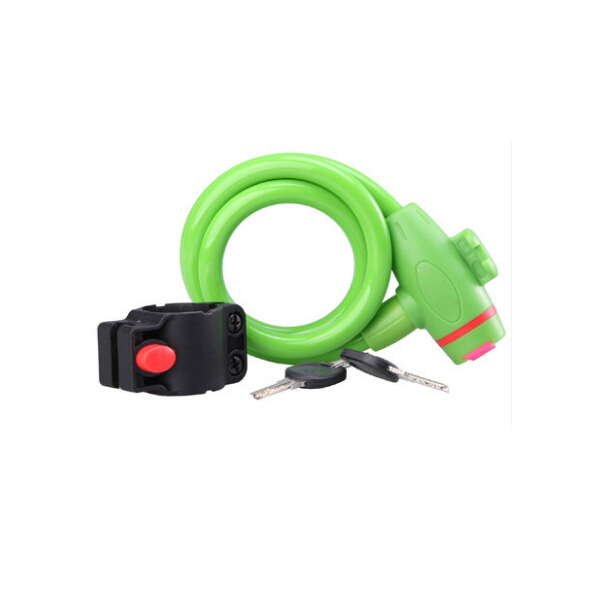 Bicycle Mountain Bike Lock Anti-theft Ring Wire Rope Lock Security Lock Steel Spiral  Bicycle Lock