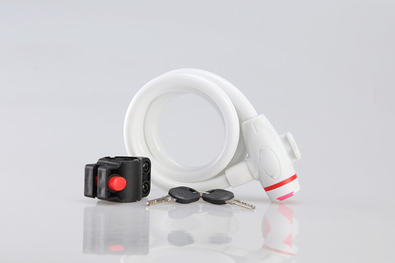 Bicycle Mountain Bike Lock Anti-theft Ring Wire Rope Lock Security Lock Steel Spiral  Bicycle Lock