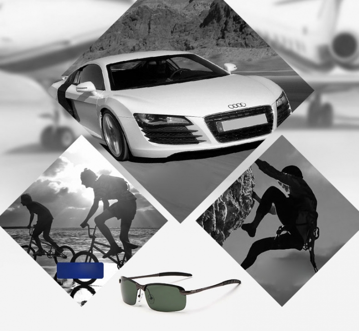 Men's Fashion Sunglasses Driving Sunglasses Cycling Polarized Sunglasses for Outdoor