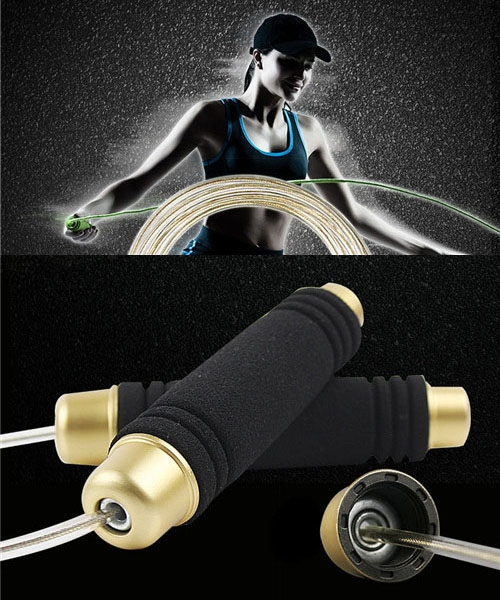 Rope Skipping Elastic Sponge Handle Skip Rope High-end Metal Bearing Skipping