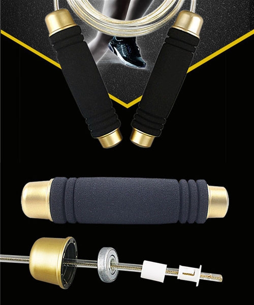 Rope Skipping Elastic Sponge Handle Skip Rope High-end Metal Bearing Skipping