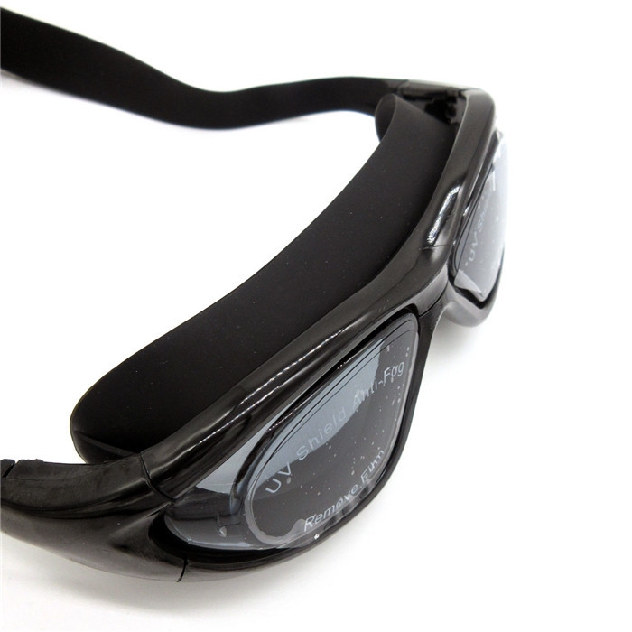 Waterproof Anti-Fog Large Frame Electroplating Flat Swimming Eyewear for Adult Men Or Women
