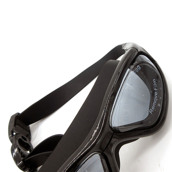 Waterproof Anti-Fog Large Frame Electroplating Flat Swimming Eyewear for Adult Men Or Women