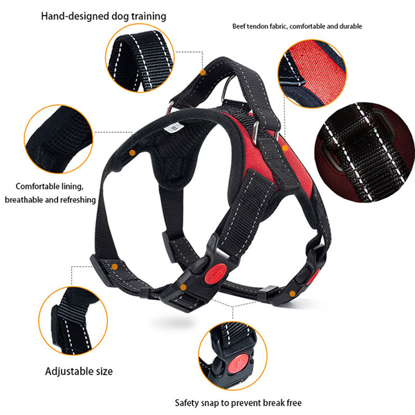 New Outdoor the Dog Dog Soft Adjustable Harness Pet Large Dog Walk Out Harness Vest
