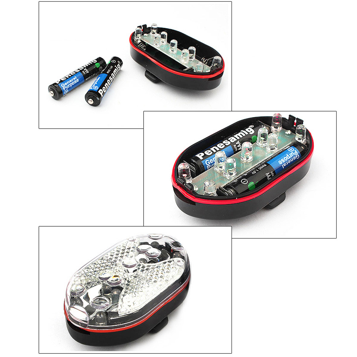 Outdoor Camping Light 9 LED Taillight Cycling Bike Bicycle Safety Warning Rear Light