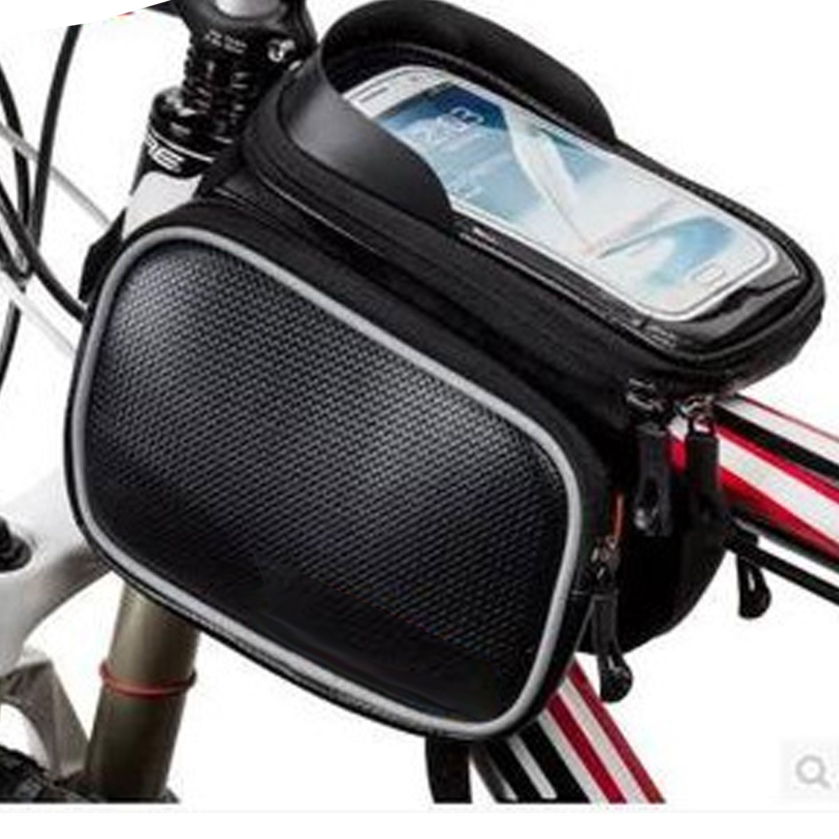 Bicycle Front Top Tube Bag Cycling Bike Frame Saddle Bag For Mobile Phone Waterproof Touchscreen