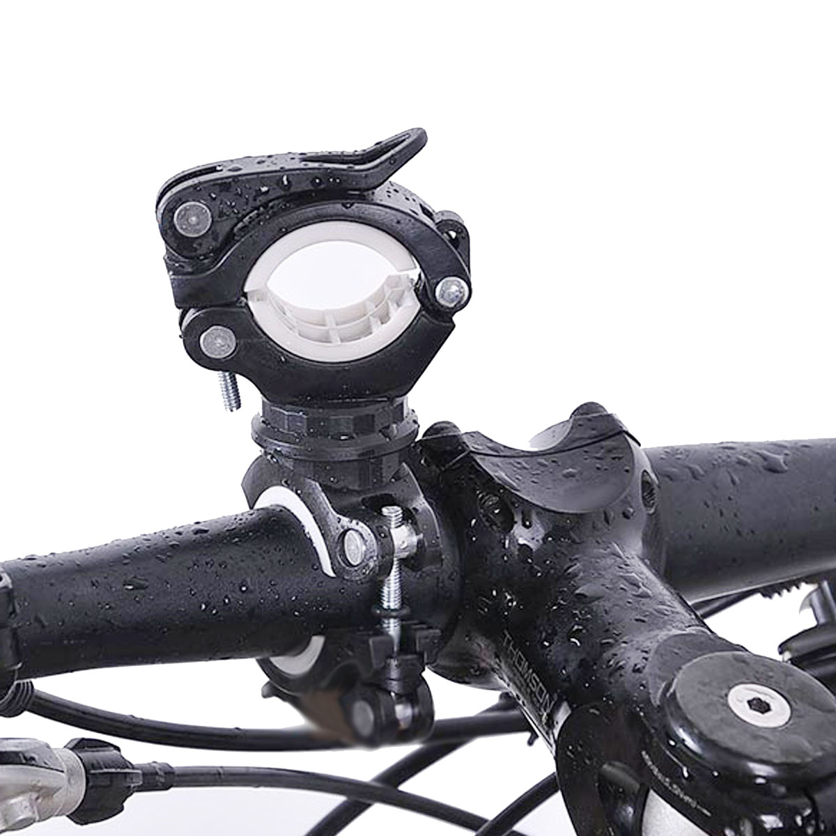 Rotate Bicycle Light Holder Cycling LED Flashlight Lamp Handlebar Holder MTB Bike Front Light Clip