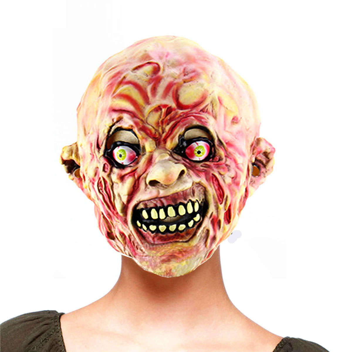 Halloween Adult Mask Zombie Mask Latex Bloody Scary Extremely Disgusting Full Face Mask