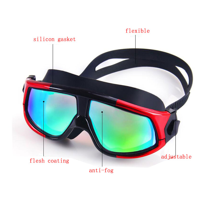 Swim Goggles Water Resistant Anti Fog Electroplate Eyewear Glasses Swimming Goggle