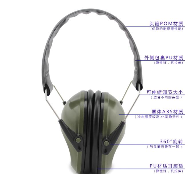 Head-mounted High Noise Value Cool Air Sound Insulation Anti - noise Protection Earmuffs