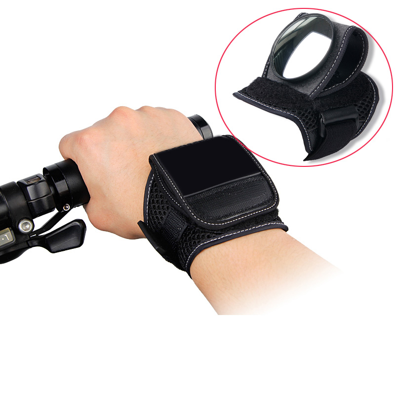 Cycling Bicycle Bike Wrist Rearview Mirror Guards Wristbands Back Eye