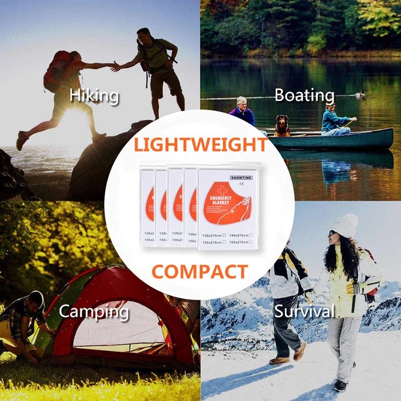 3 Pack Outdoor Emergency Blanket Thermal Mylar Space Blanket Silver Foil Blanket Survival Blanket