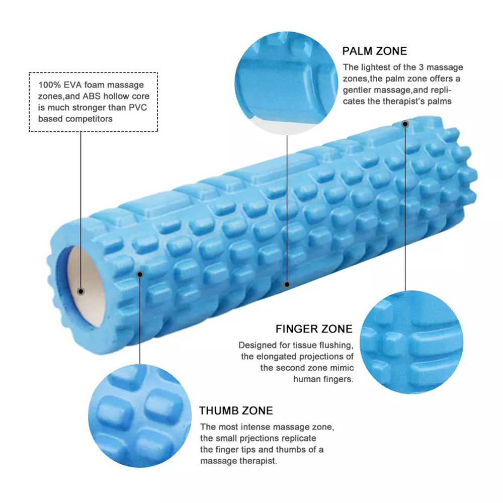 New Yoga Column Gym Fitness Foam Roller Pilates Yoga Exercise Back Muscle Massage Roller