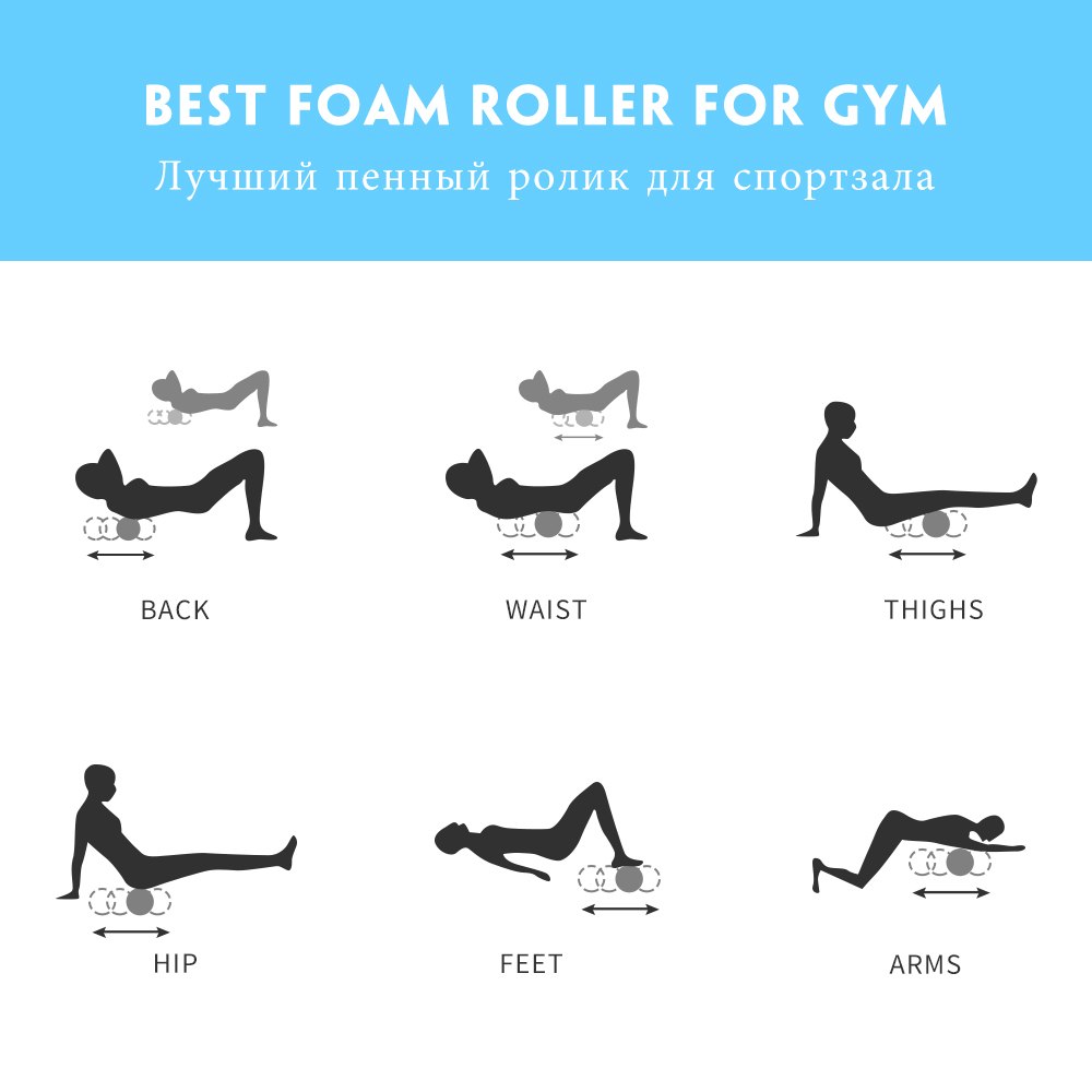 New Yoga Column Gym Fitness Foam Roller Pilates Yoga Exercise Back Muscle Massage Roller