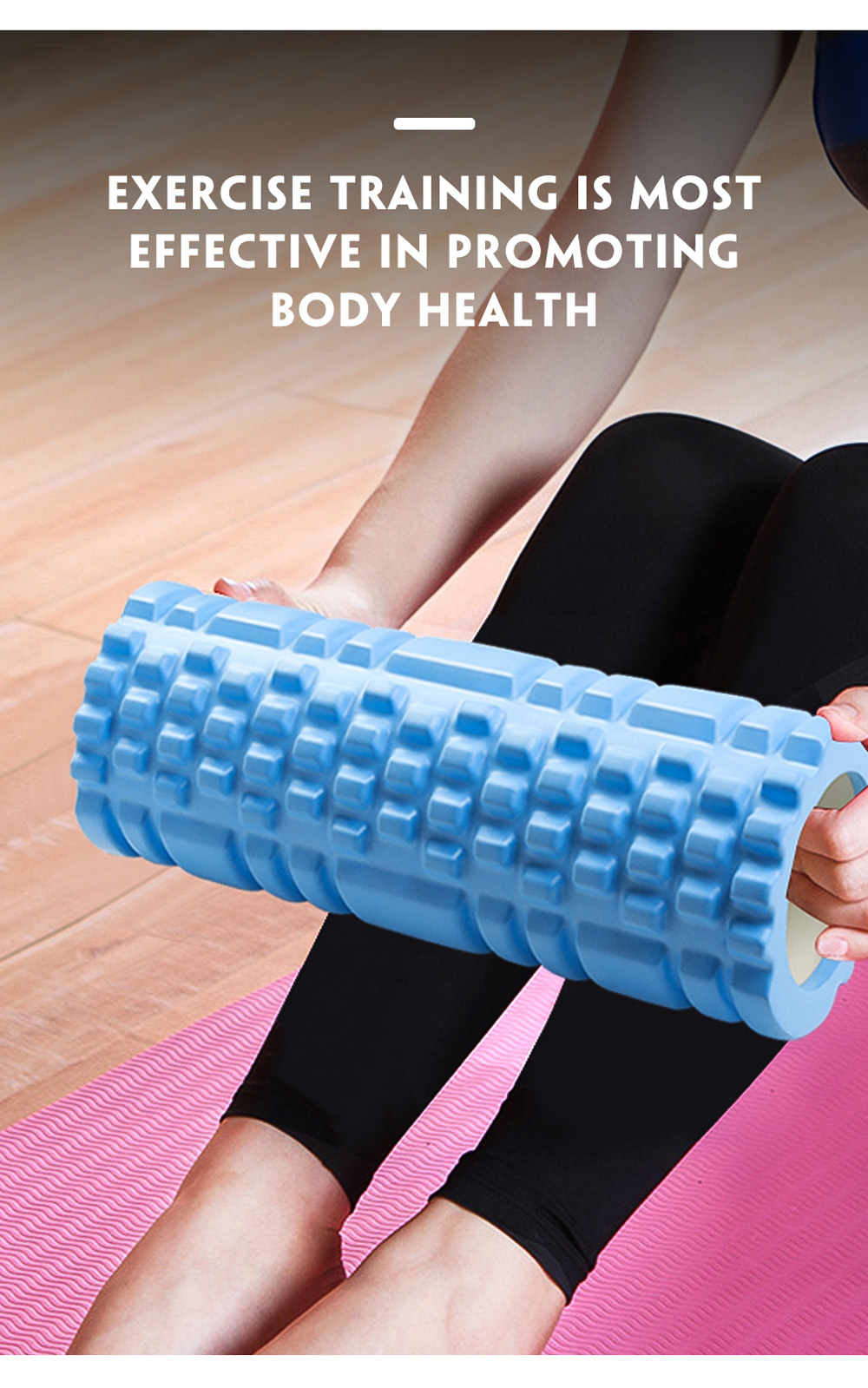 New Yoga Column Gym Fitness Foam Roller Pilates Yoga Exercise Back Muscle Massage Roller