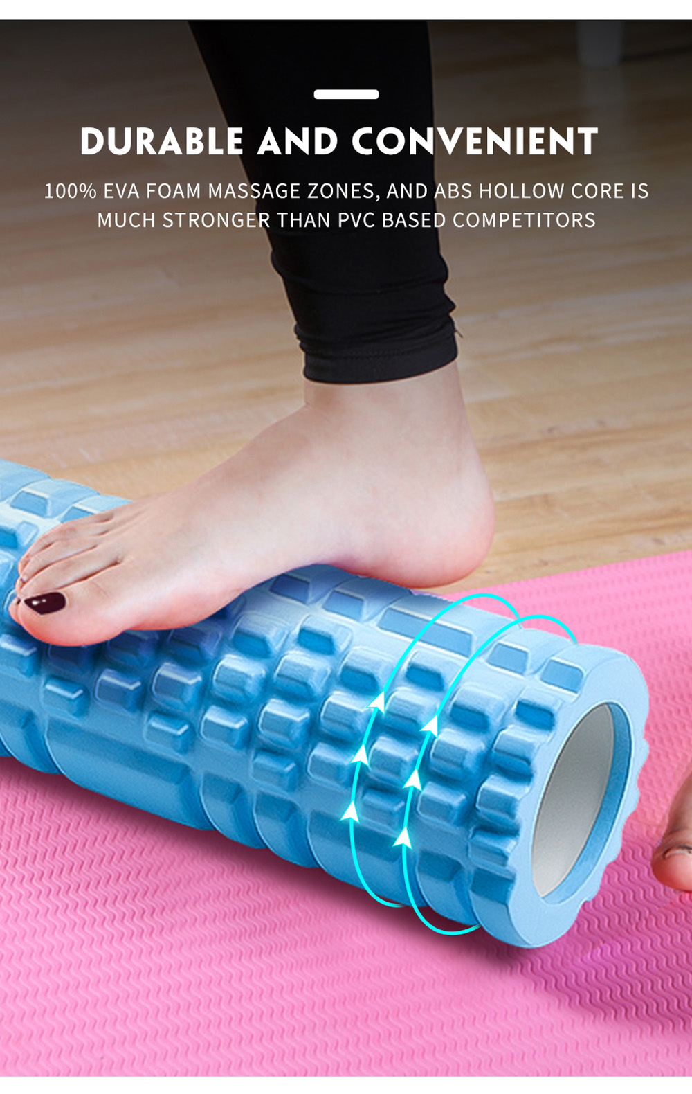 New Yoga Column Gym Fitness Foam Roller Pilates Yoga Exercise Back Muscle Massage Roller