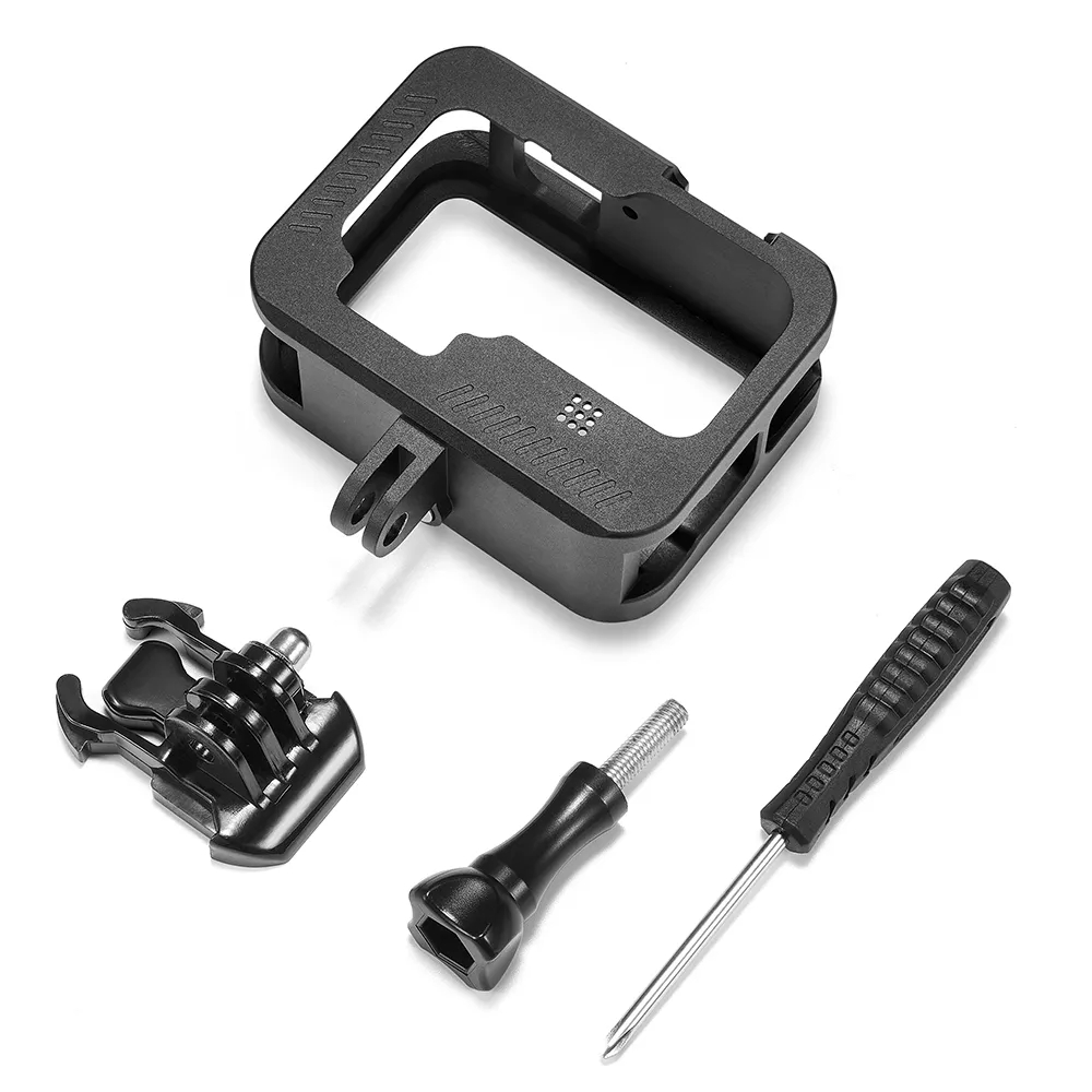 New Outdoor CNC Aluminum Protective Frame for GoPro Hero 9 Black Protector Case