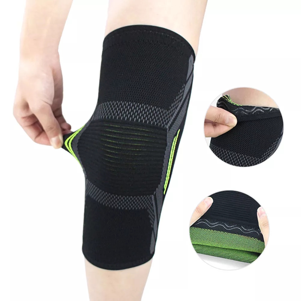 1PC Breathable Knee Guard Safety Fitness Elbow Knee Pad Support Silicone Anti Slip Protector Elastic Running Cycling Brace Pad