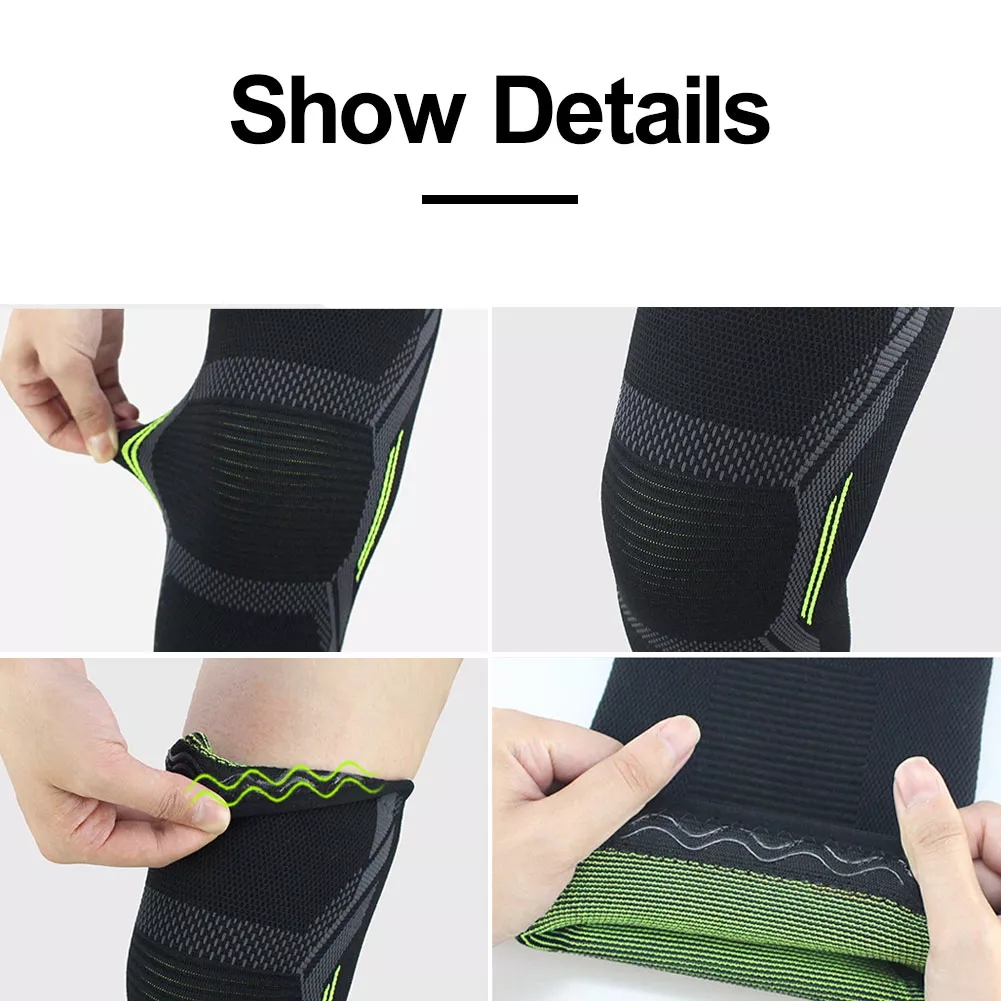 1PC Breathable Knee Guard Safety Fitness Elbow Knee Pad Support Silicone Anti Slip Protector Elastic Running Cycling Brace Pad