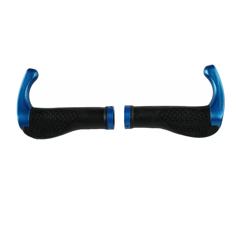 1 Pair Ergonomic MTB Mountain Road Bike Handlebar Rubber Handle Cycling Lock-On Ends Anti-Skid Bicycle Aluminum Handlebar Cover