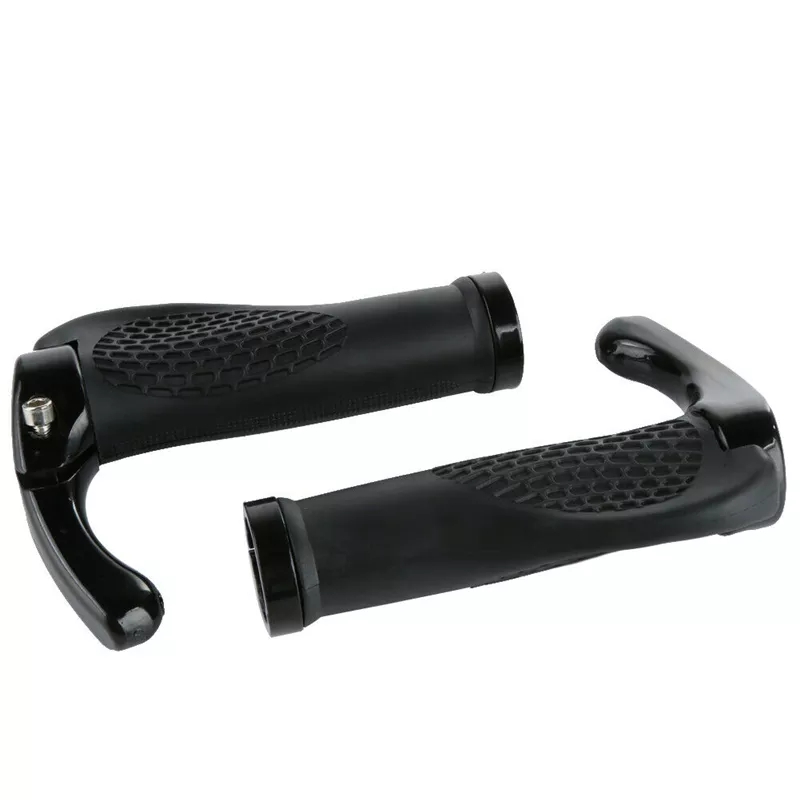 1 Pair Ergonomic MTB Mountain Road Bike Handlebar Rubber Handle Cycling Lock-On Ends Anti-Skid Bicycle Aluminum Handlebar Cover
