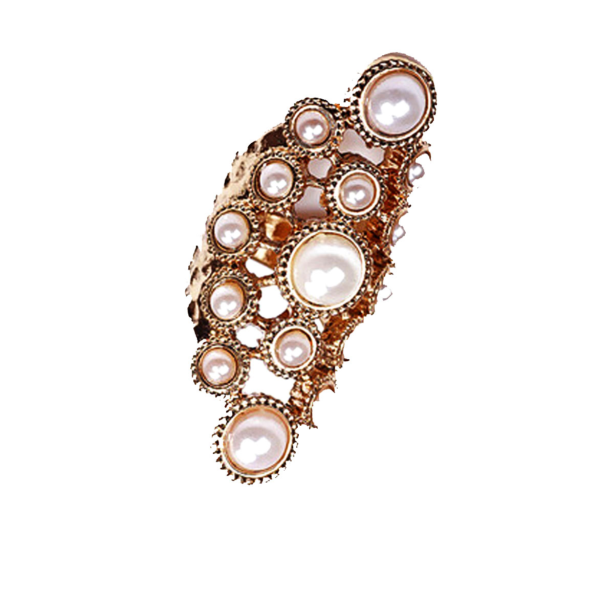 2017 New Fashion Pearl Ring Jewelry Of Inlay Rhinestones Pearl Rings for Women