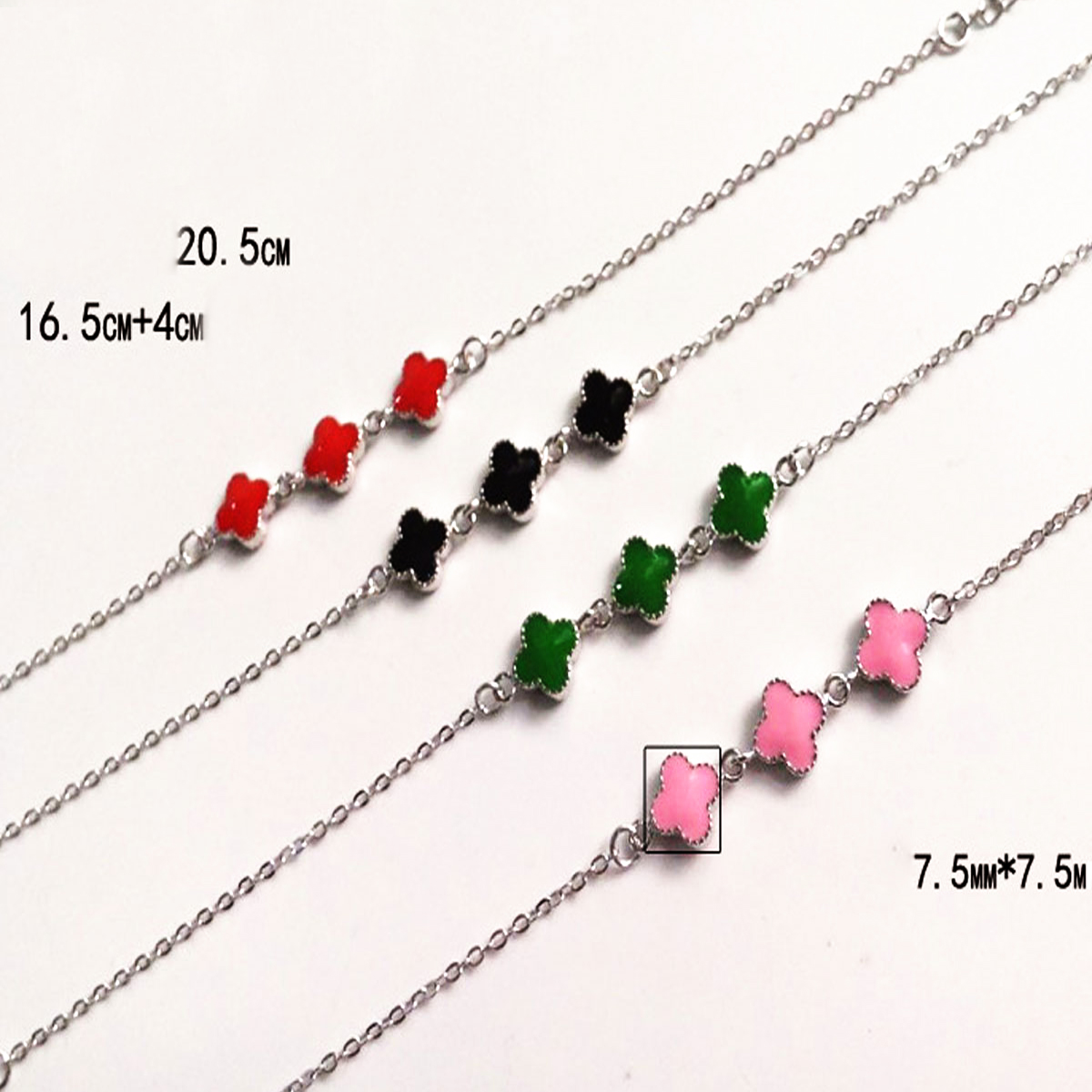 Sterling Silver Clover Silver Bracelet Women Fashion Fine High Quality Jewelry European Style